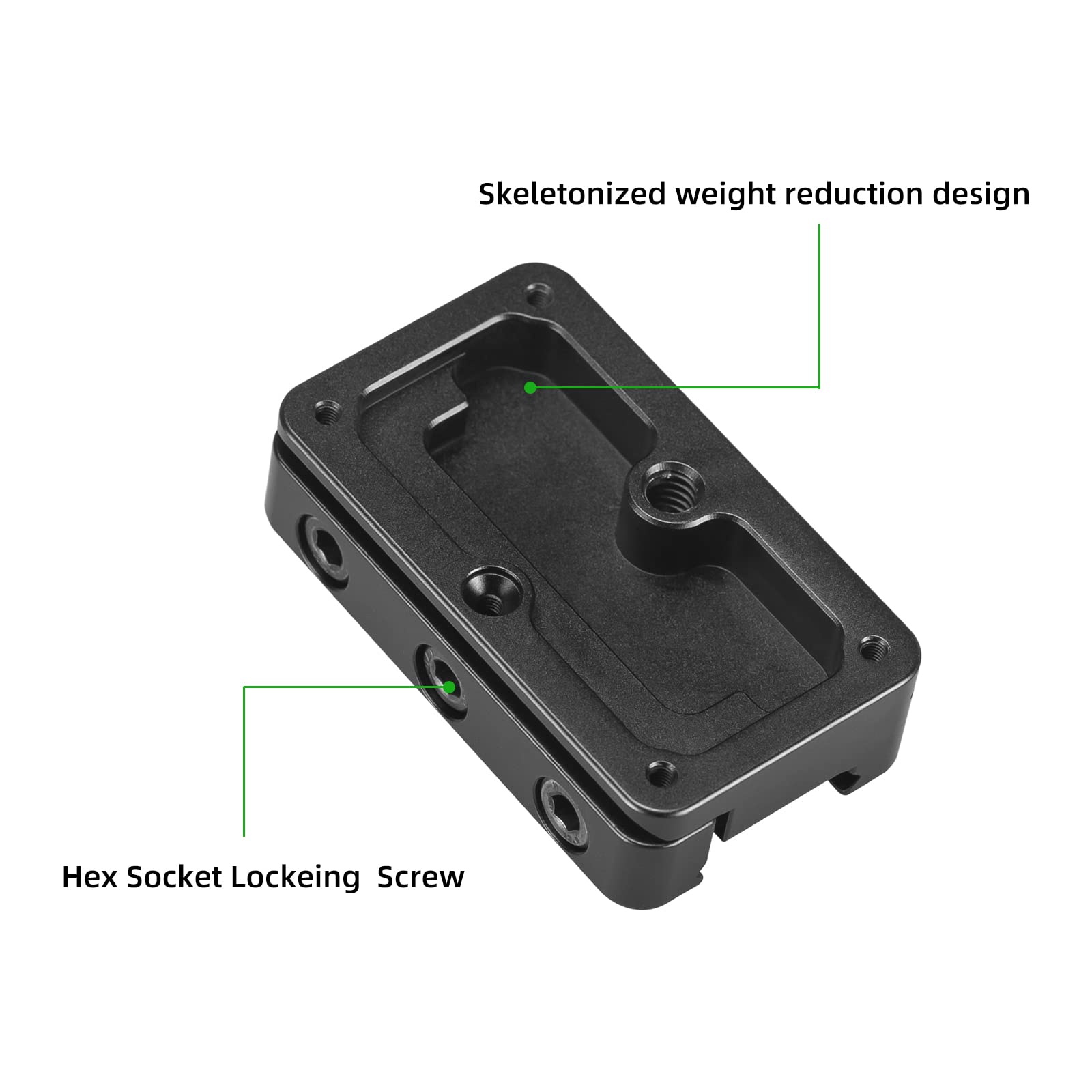 Fanaue Fgp 65 Picatinny Arca Swiss Compatible Rail Plate With Anti Slip Slot, Cnc Machined Aluminum,Tripod Dovetail Adapter Moun